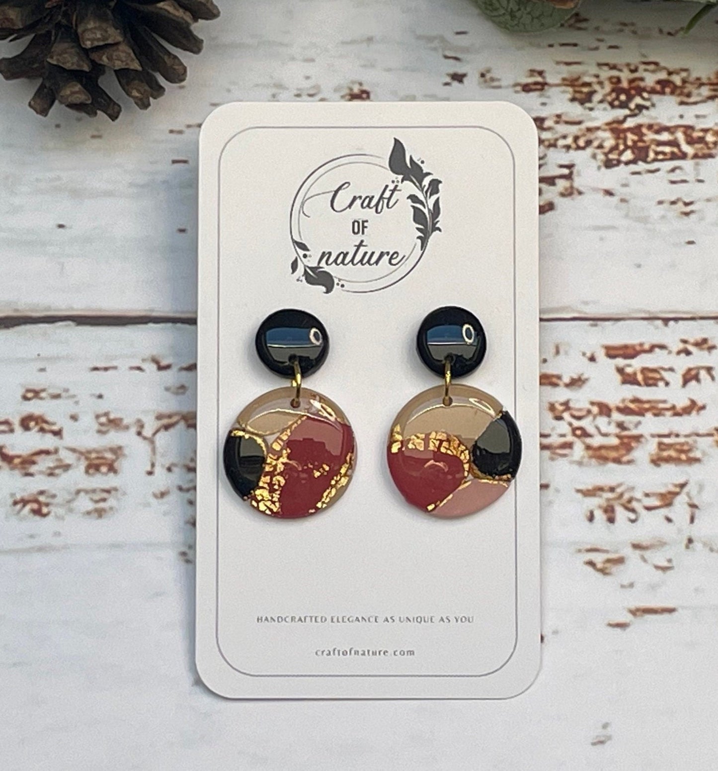 Single Drop Earrings Autumn Colour Design